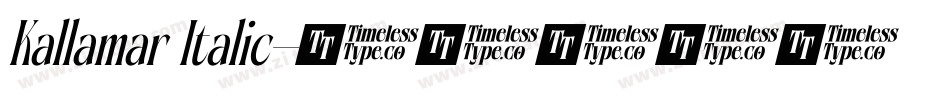 Kallamar Italic字体转换